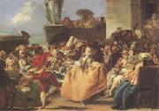 Giovanni Battista Tiepolo Carnival Scene or the Minuet (mk05) Norge oil painting reproduction